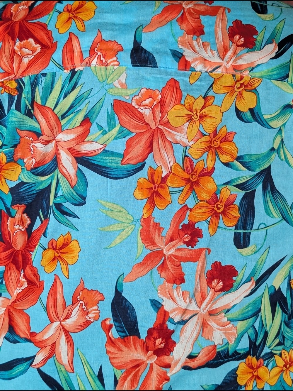 NWT Tommy Bahama Floriana Boyfriend Shirt XS Turquoise Tropical Floral Cotton - Picture 5 of 11